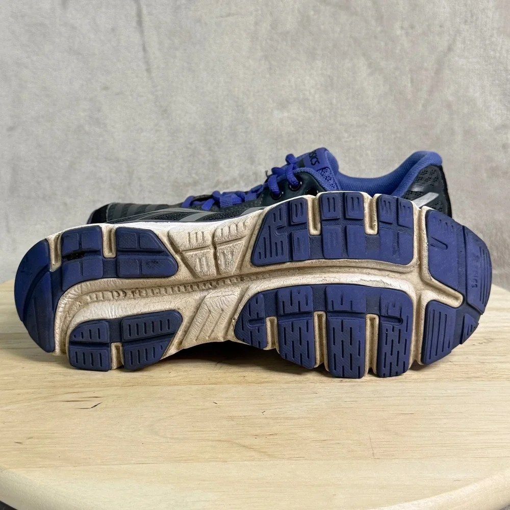 Asics Gel-Zaraca‎ Womens Running Shoes Grey Black Purple Low Top Sneakers